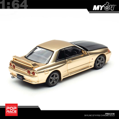 [Pop Race] Nissan Skyline GT-R R32 - Chrome Gold (TASKL25)