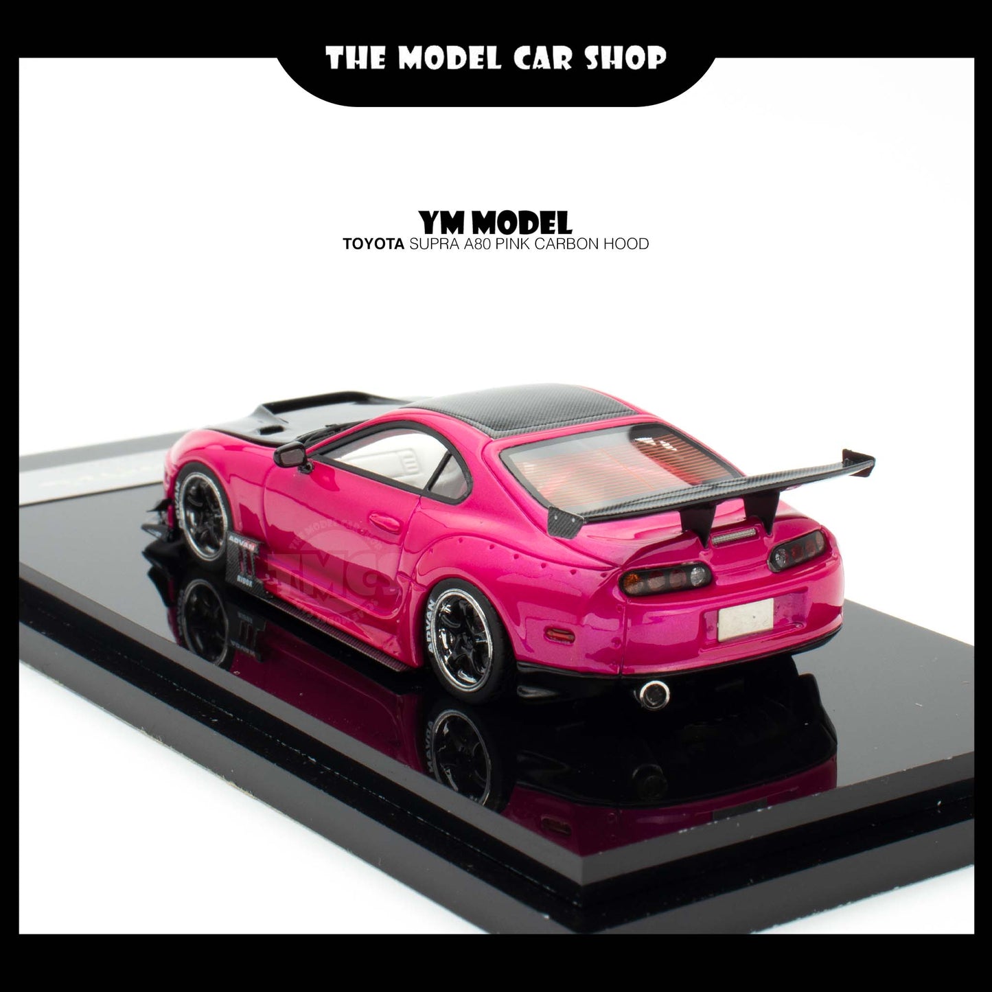 [YM Model] Toyota Supra A80 - Pink Carbon Hood