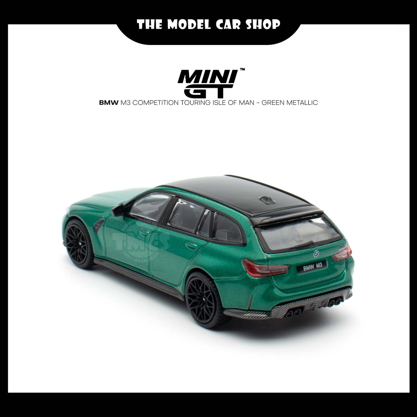 [MINI GT] BMW M3 Competition Touring Isle of Man - Green Metallic