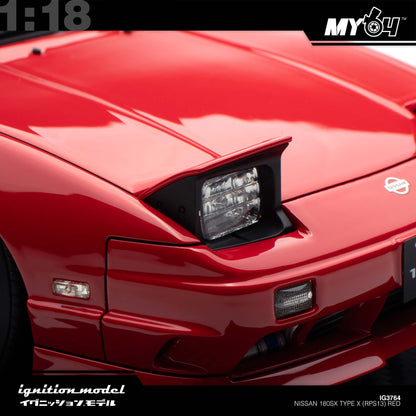 [Ignition Model] 1:18 Nissan 180SX Type X (RPS13) - Red