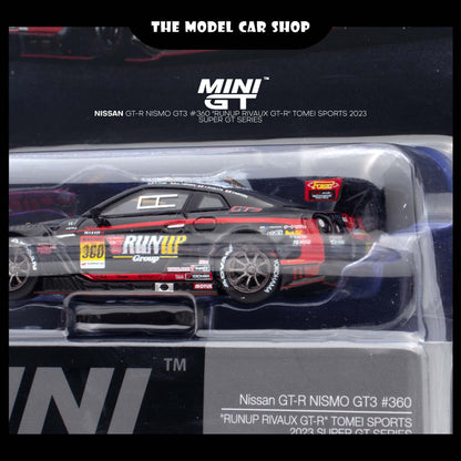 [MINI GT] Nissan GT-R Nismo GT3 #360 "RUNUP RIVAUX GT-R" TOMEI SPORTS 2023 Super Gt Series