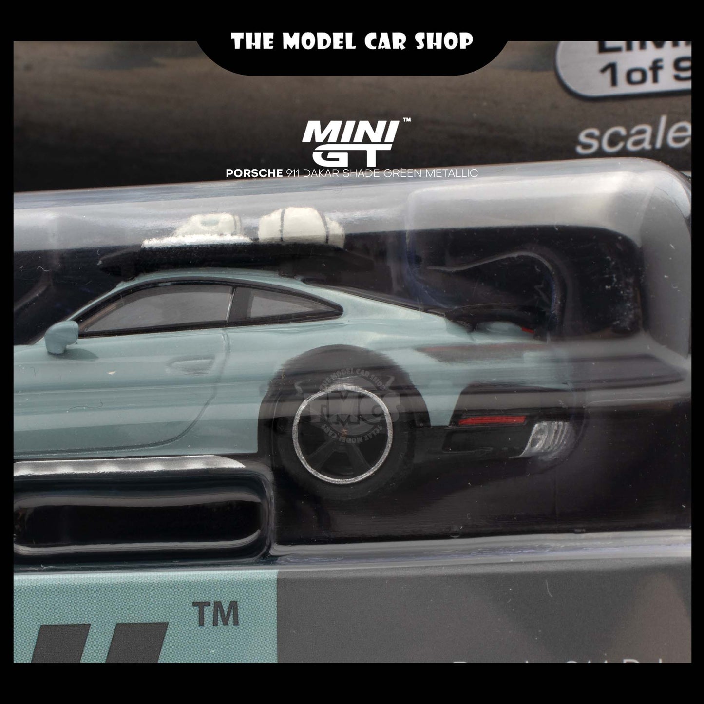 [MINI GT] Porsche 911 Dakar Shade Green Metallic Blister Packaging