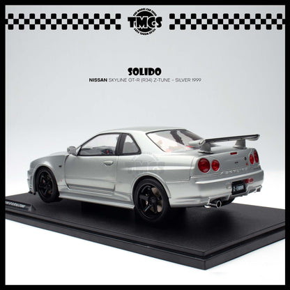 [Solido] 1:18 Nissan Skyline GT-R (R34) Z-Tune - Silver 1999