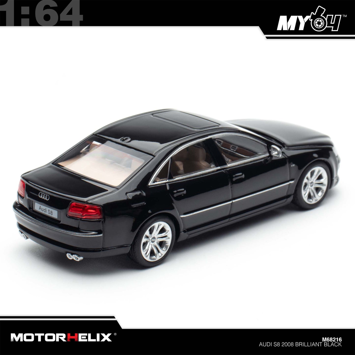 [Motorhelix] 1:64 Audi S8 2008 - Brilliant Black