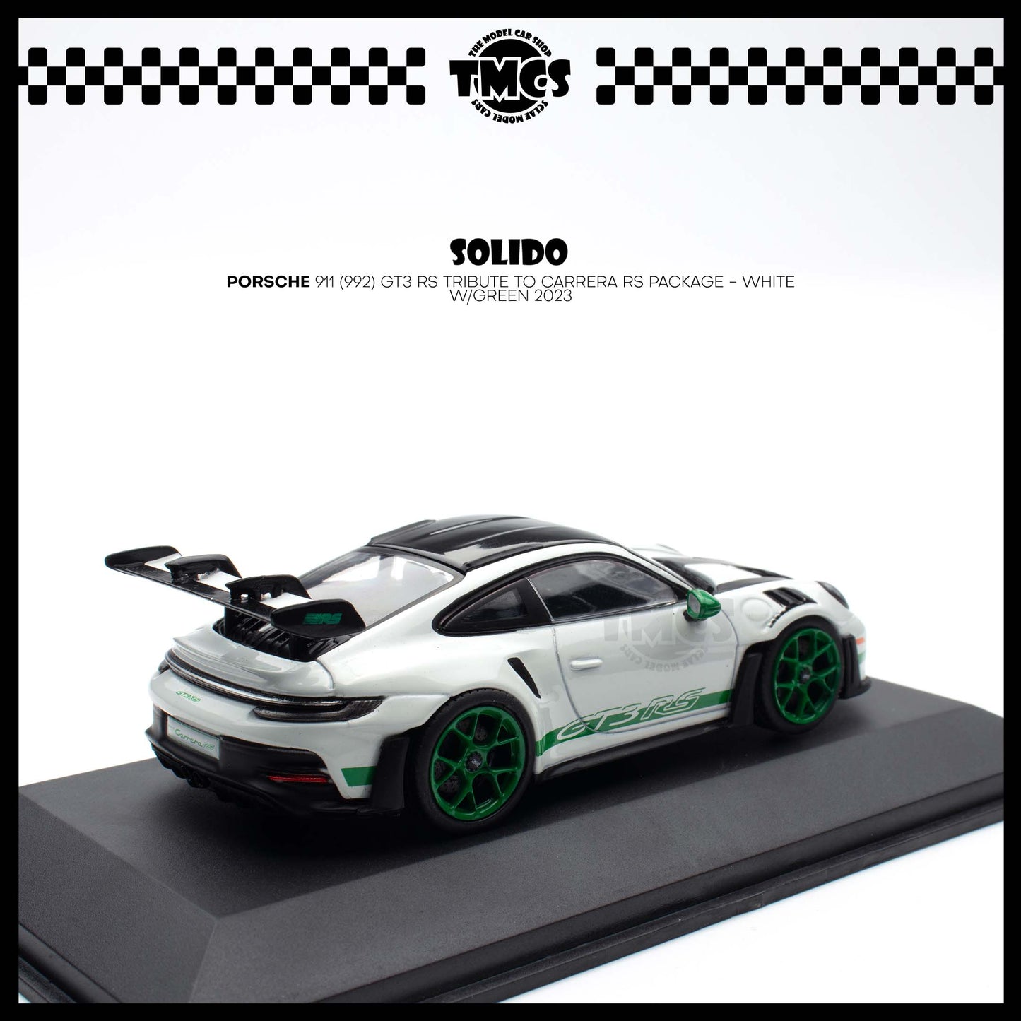 [Solido] 1:43 Porsche 911 (992) GT3 RS Tribute to Carrera RS Package - White w/Green 2023