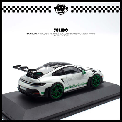 [Solido] 1:43 Porsche 911 (992) GT3 RS Tribute to Carrera RS Package - White w/Green 2023