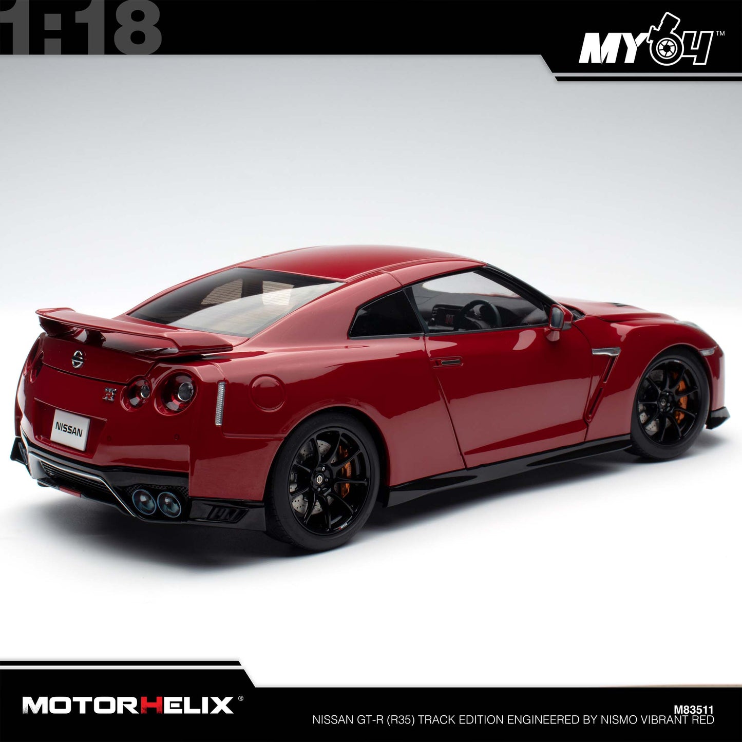 [Motorhelix] Nissan GT-R (R35) Track Edition Engineered By NISMO - Vibrant Red