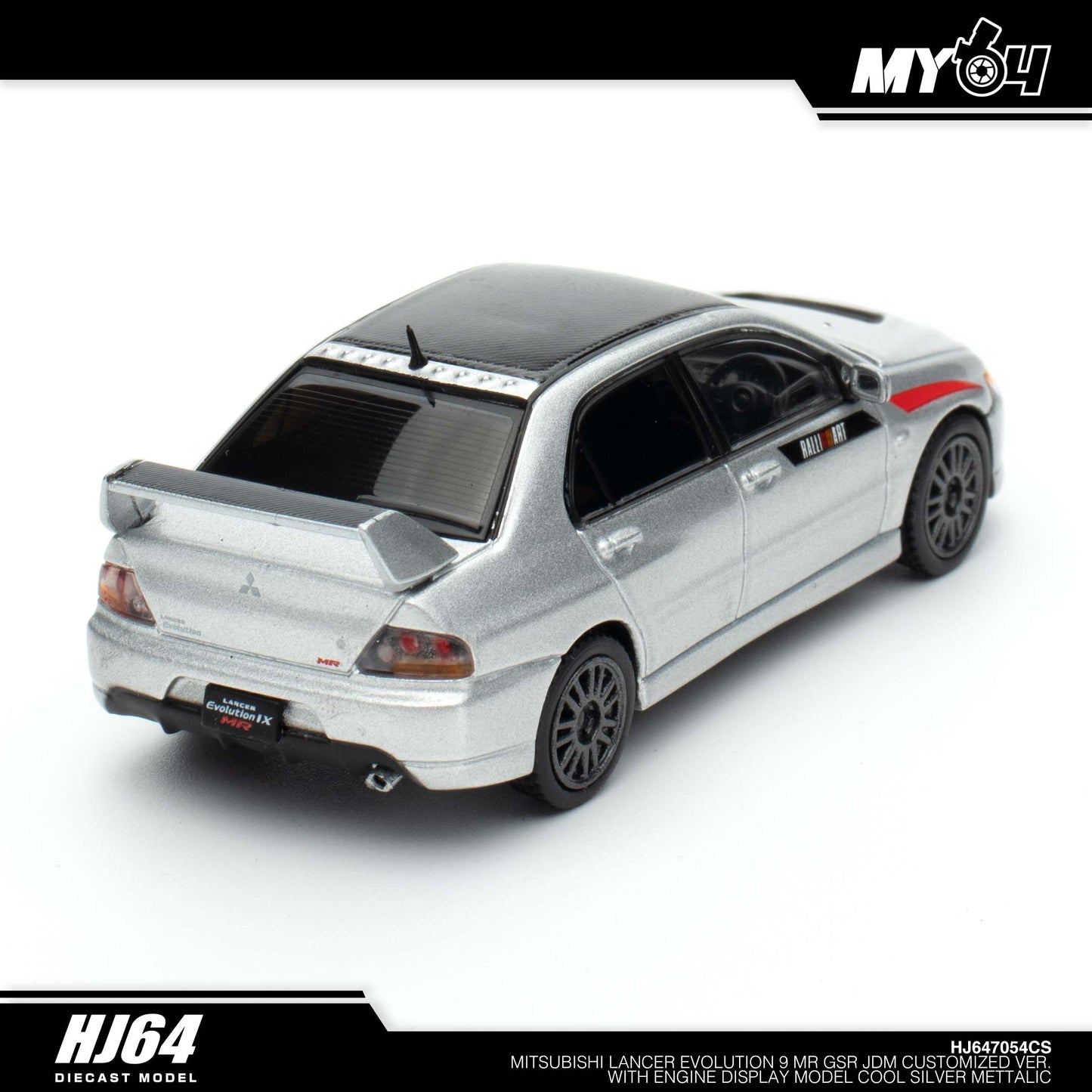 [Hobby Japan] Mitsubishi Lancer Evolution 9 MR GSR JDM Customized Version with Engine Display Model