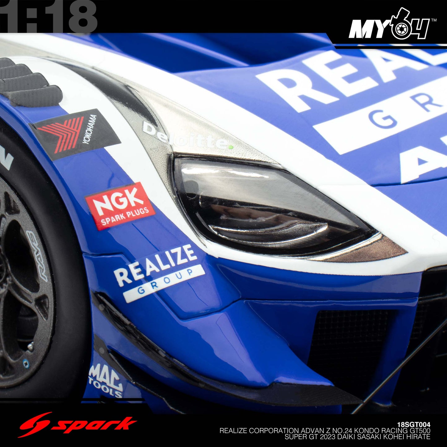[Sparky] REALIZE Corporation ADVAN Z No.24 KONDO RACING GT500 SUPER GT 2023 Daiki Sasaki - Kohei Hirate