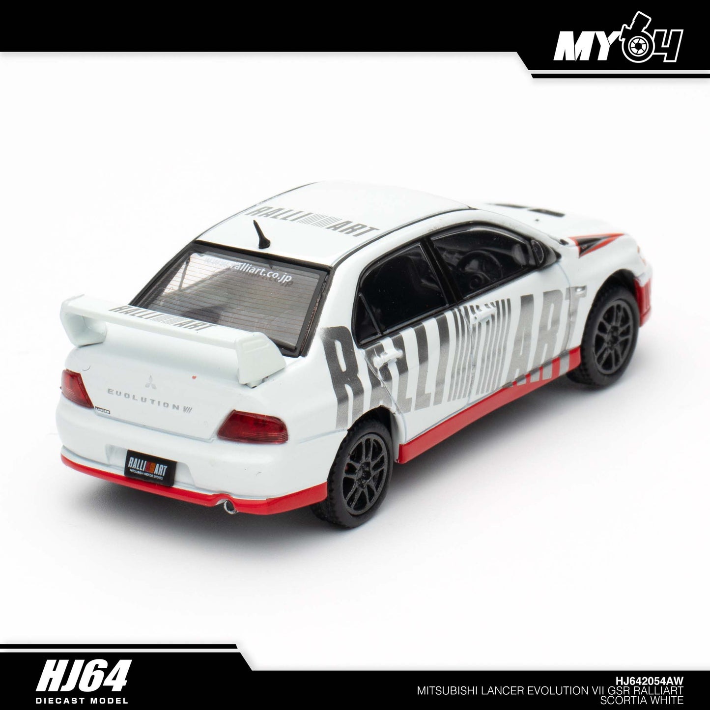 [Hobby Japan] Mitsubishi Lancer Evolution 7 GSR RALLIART -  Scortia White