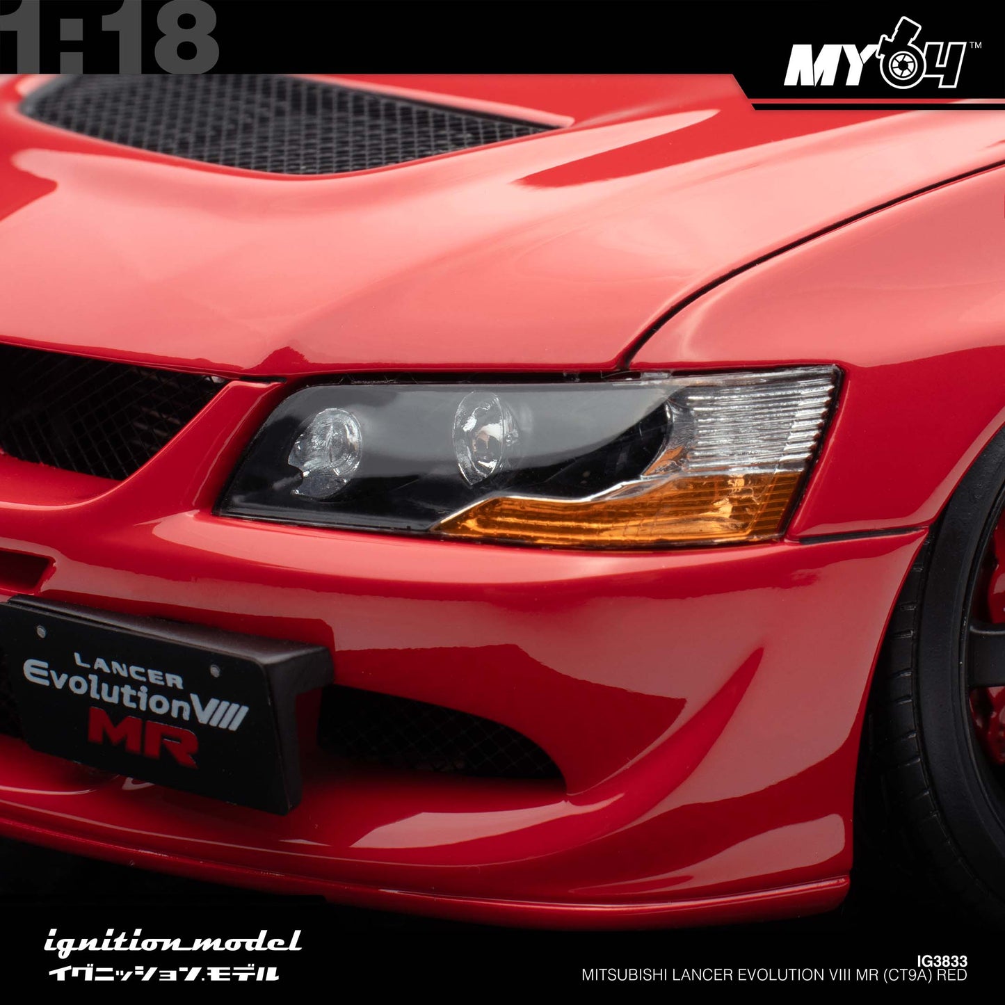 [Ignition Model] 1:18 Mitsubishi Lancer Evolution VIII MR (CT9A) - Red