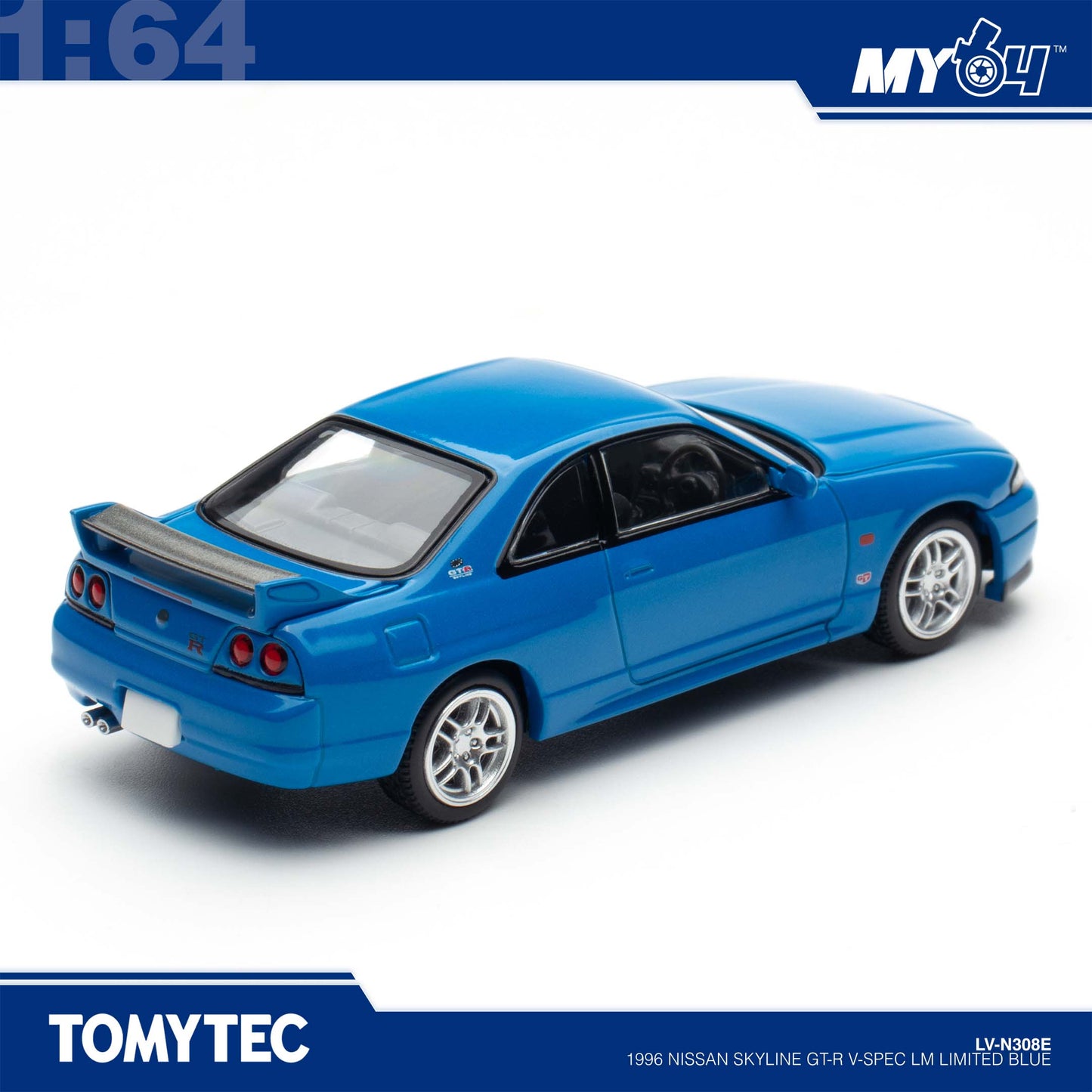 [TLVN] 1:64 1996 Nissan Skyline GT-R V-Spec LM Limited - Blue