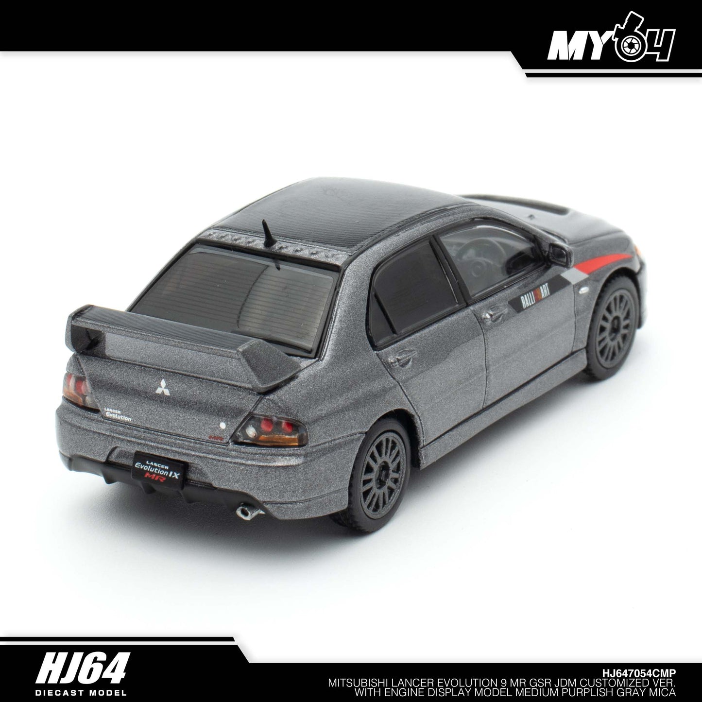 [Hobby Japan] Mitsubishi Lancer Evolution 9 MR GSR JDM Customized Version with Engine Display Model