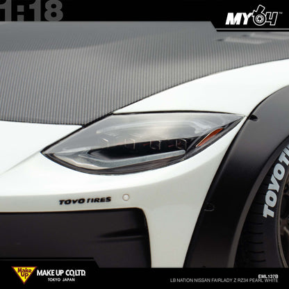 [Make Up] 1:18 Edilion LB★Nation Nissan Fairlady Z RZ34 - Pearl White