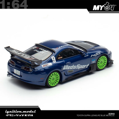 [Ignition Model] 1:64 Toyota Supra (JZA80) - RZ Blue Metallic
