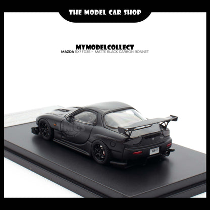 [Model Collect] Mazda RX7 FD3S -  Matte Black Carbon Bonnet