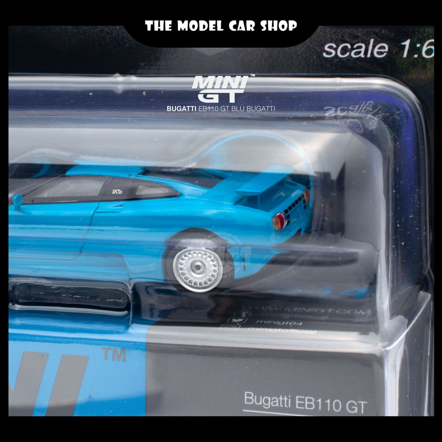 [MINI GT] Bugatti EB110 GT Blu Bugatti (Mijo Exclusive)