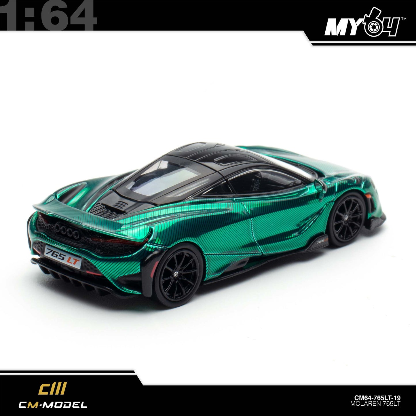 [CM Model] Mclaren 765LT - Chrome Green Full Carbon