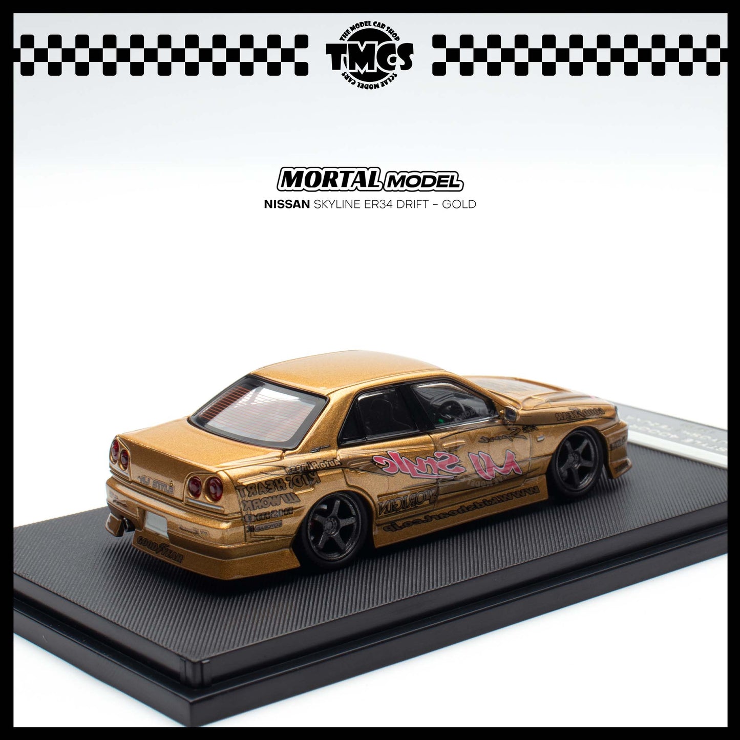 [Mortal] 1:64 Nissan Skyline ER34 Drift - Gold