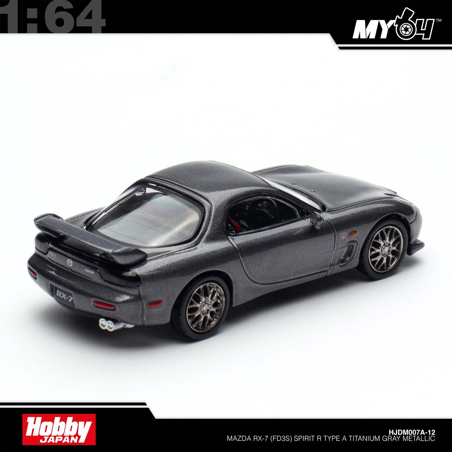 [Hobby Japan] 1:64 Mazda RX-7 (FD3S) Spirit R Type A - Titanium Gray Metallic