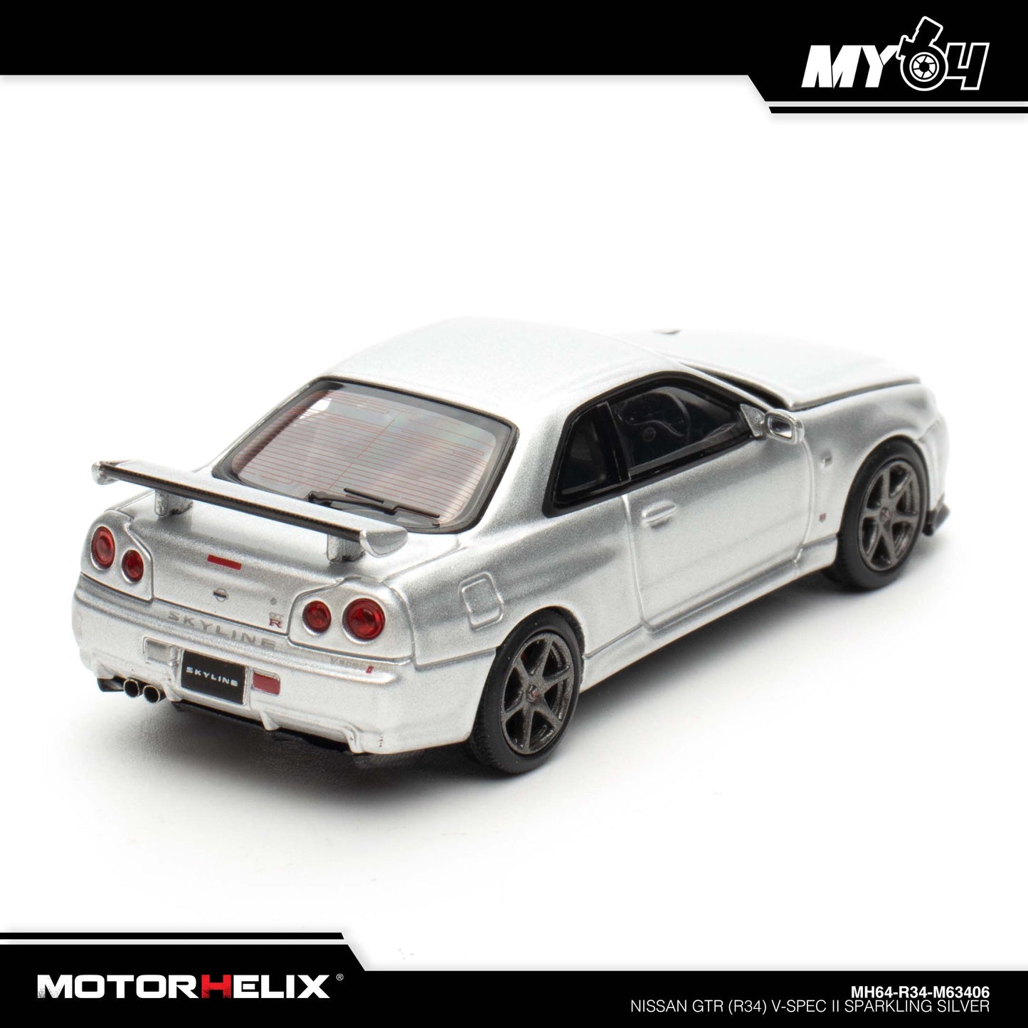 [Motorhelix] Nissan GTR (R34) V-Spec II - Sparkling Silver