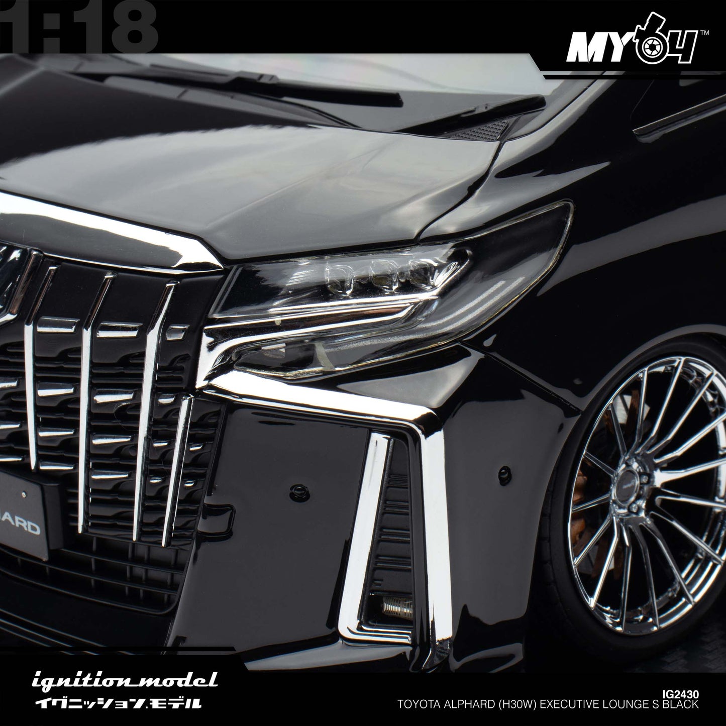 [Ignition Model] Toyota Alphard (H30W) Executive Lounge S - Black