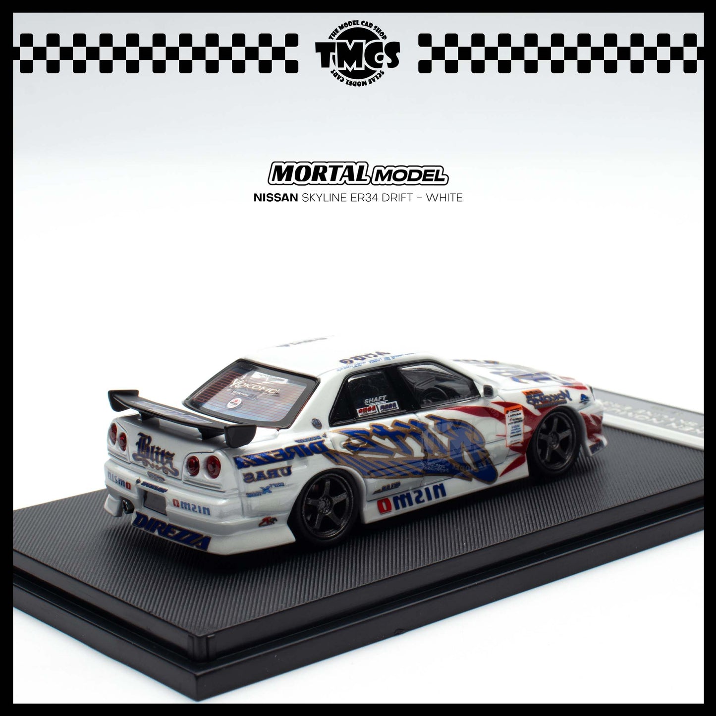 [Mortal] 1:64 Nissan Skyline ER34 Drift - White
