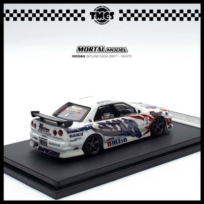 [Mortal] 1:64 Nissan Skyline ER34 Drift - White