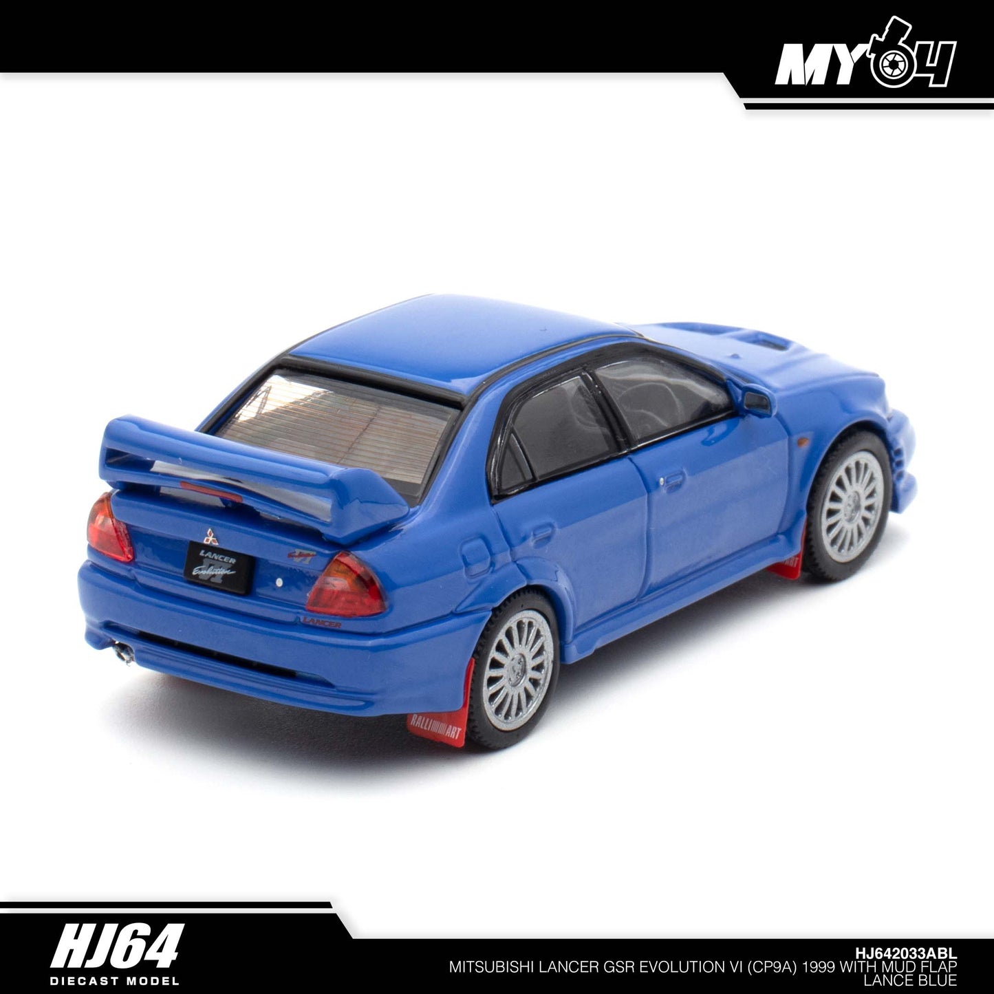 [Hobby Japan] Mitsubishi Lancer GSR Evolution 6 (CP9A) 1999 with Mud Flap - Lance Blue