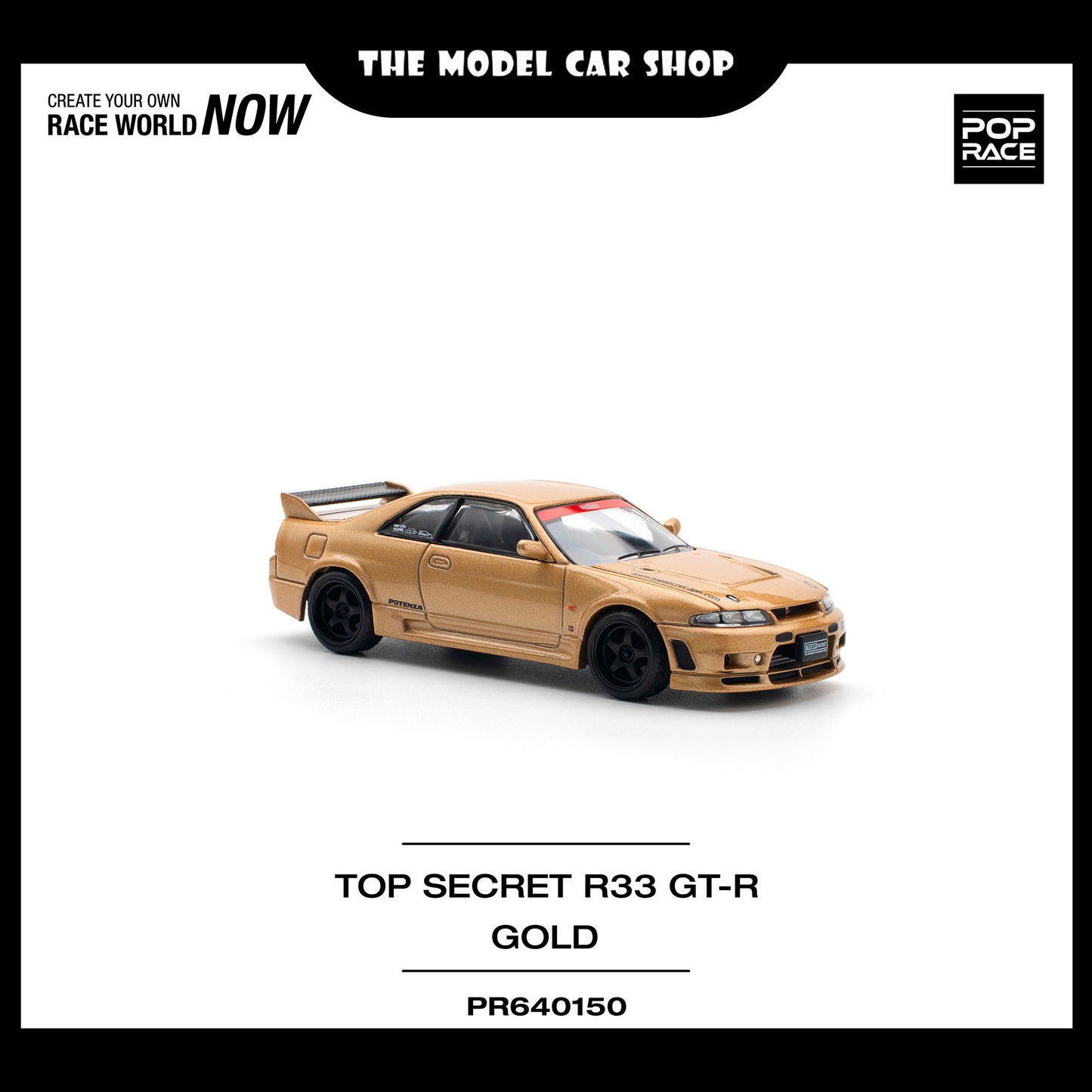 [Pop Race] Top Secret GT-R R33 - Gold