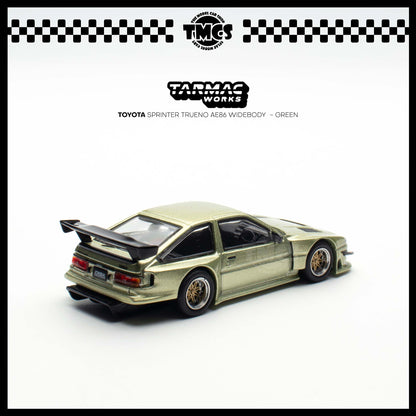 [Tarmac Works] 1:64 Toyota Sprinter Trueno AE86 Widebody  - Green