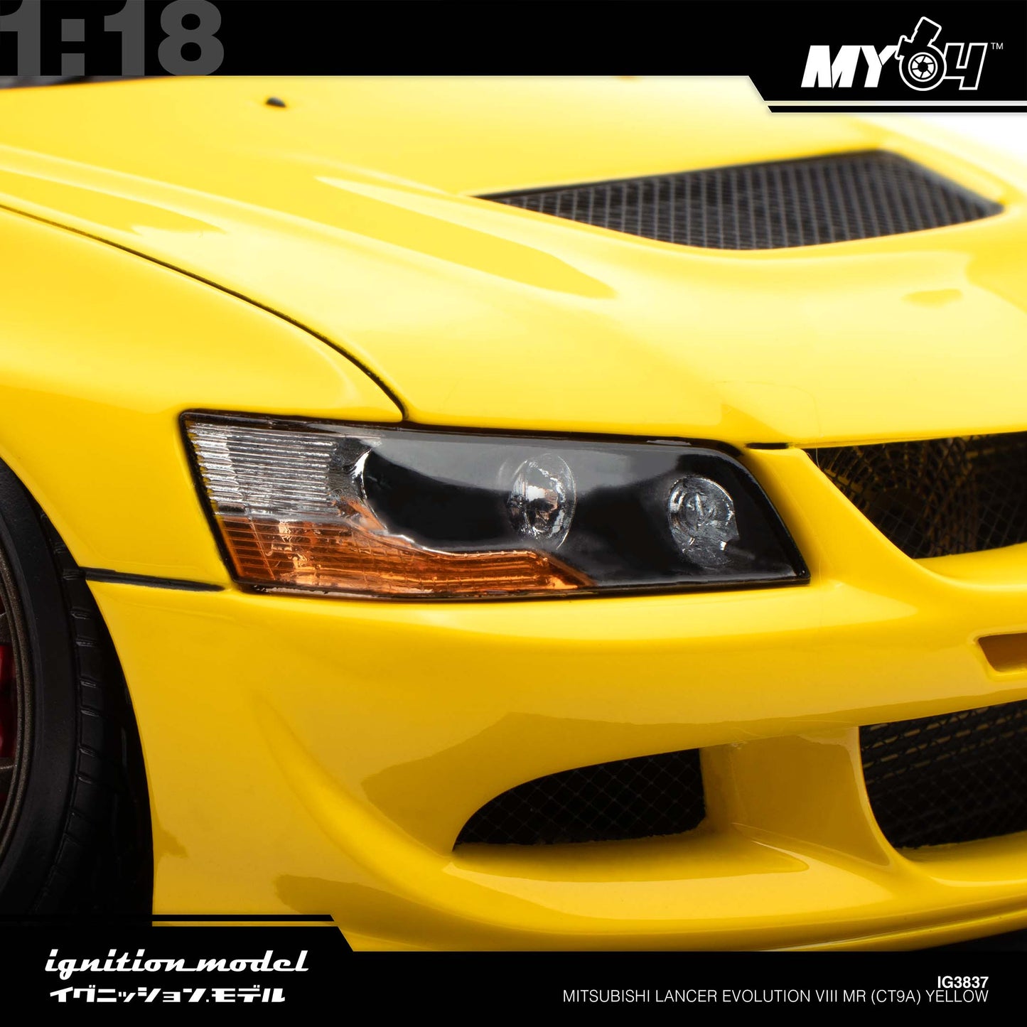 [Ignition Model] 1:18 Mitsubishi Lancer Evolution VIII MR (CT9A) - Yellow
