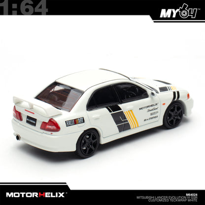 [Motorhelix] 1:64 Mitsubishi Lancer GSR Evolution IV Customized Teckwrap - White