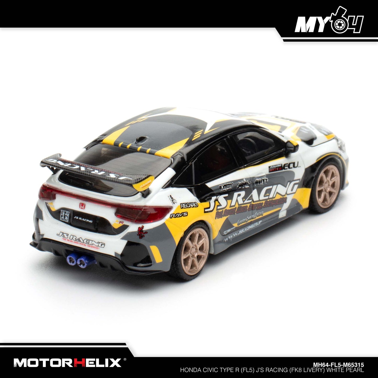 [Motorhelix] Honda Civic Type R (FL5) J's Racing (FK8 Livery) - White Pearl