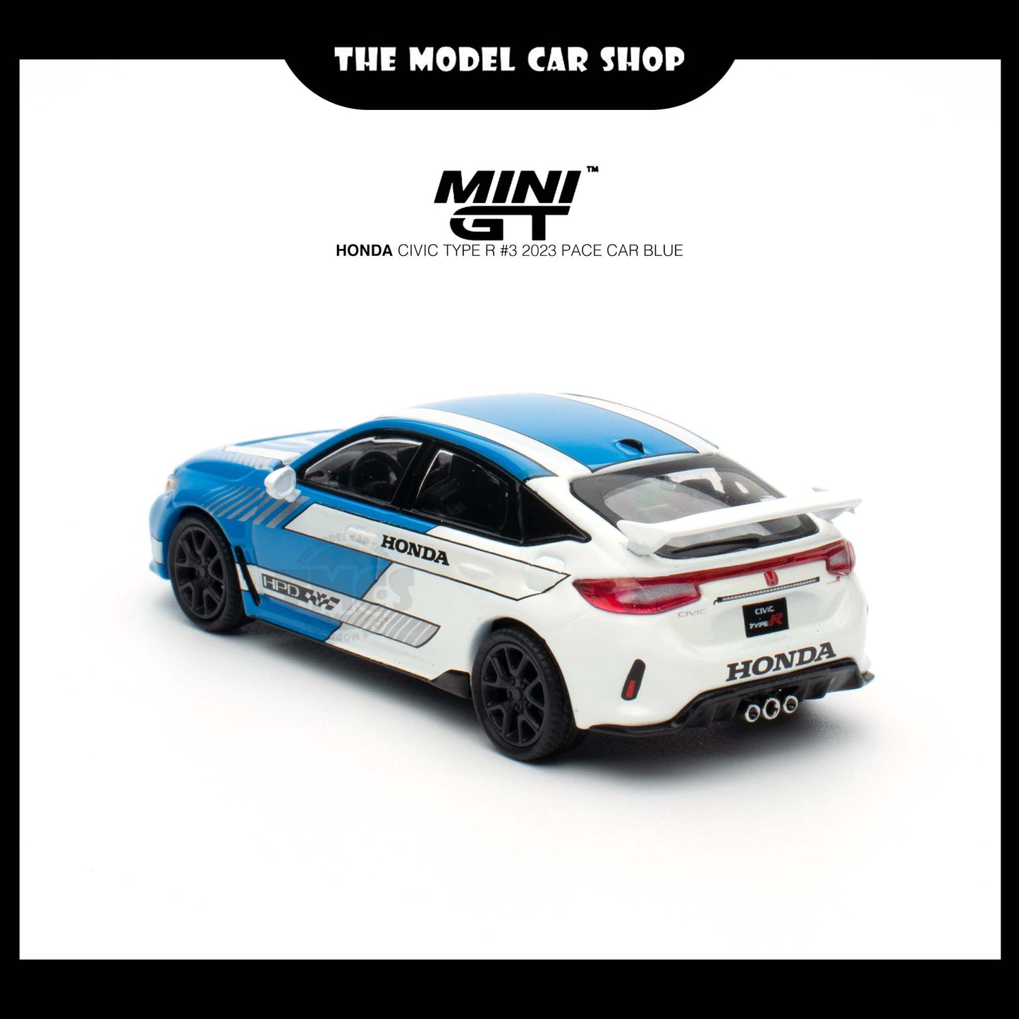 [MINI GT] Honda Civic Type R #3 2023 Pace Car - Blue