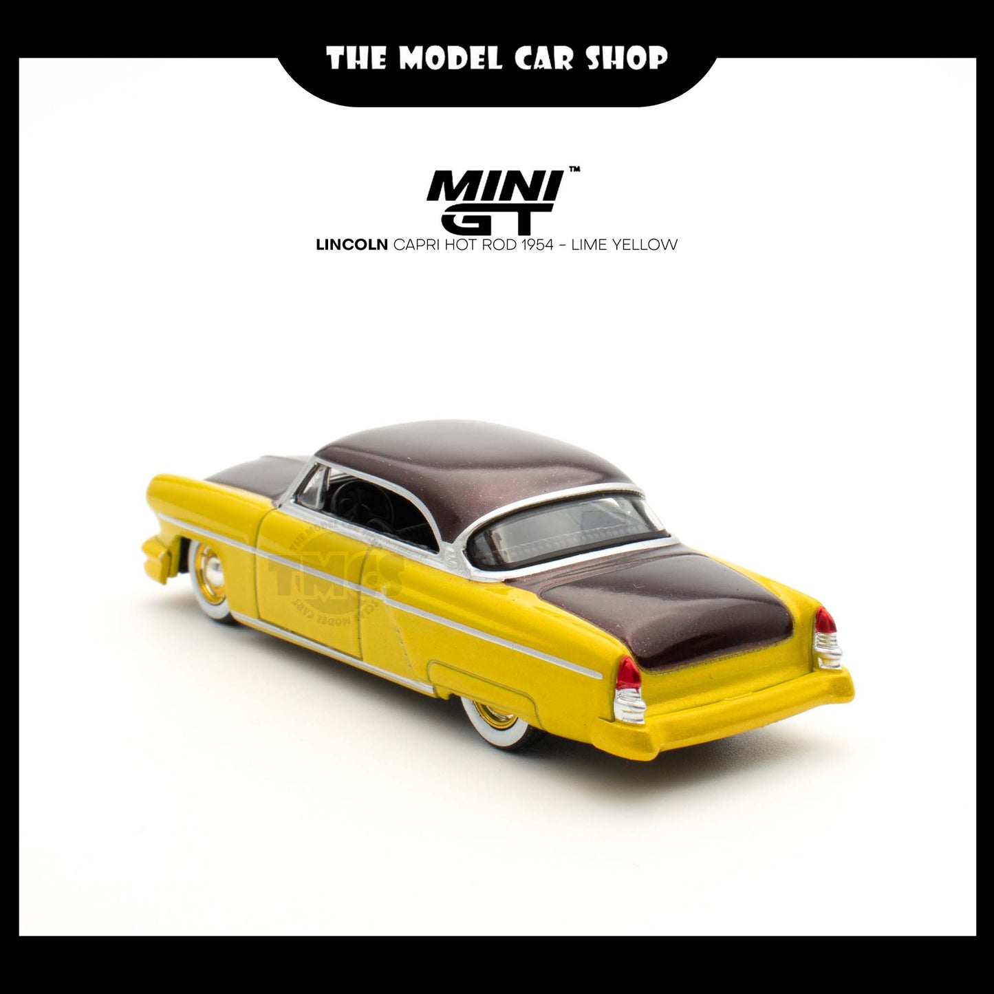 [MINI GT] Lincoln Capri Hot Rod 1954 - Lime Yellow