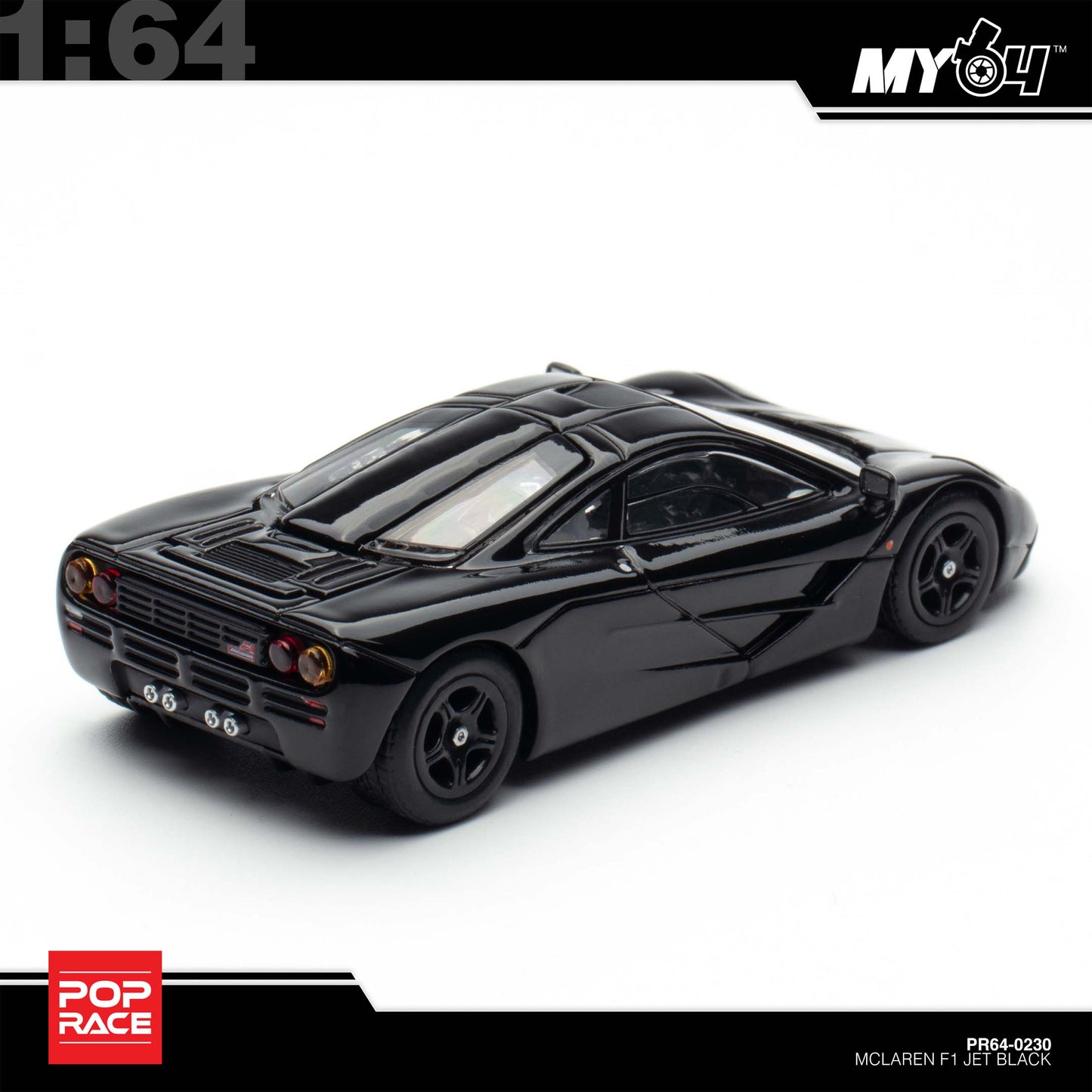 [Pop Race] 1:64 Mclaren F1 - Jet Black