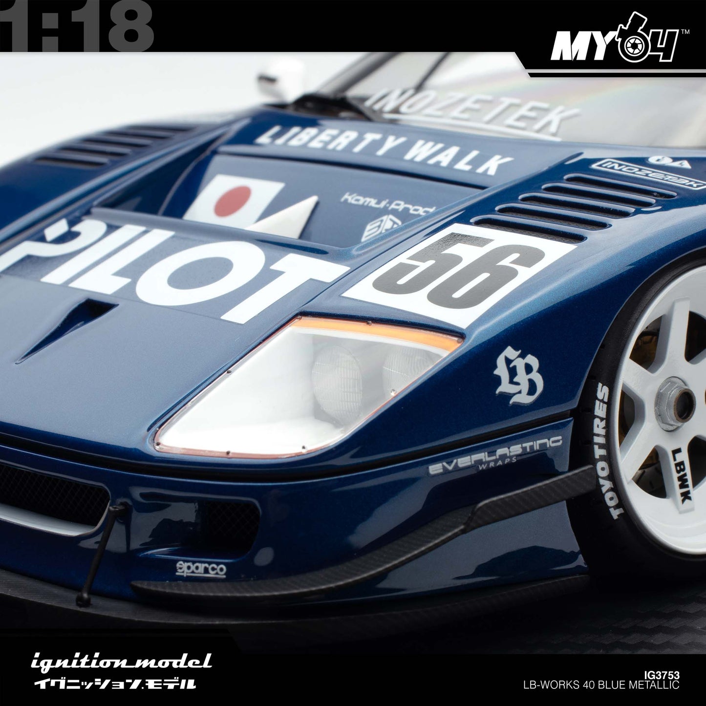 [Ignition Model] 1:18 LB-WORKS 40 - Blue Metallic