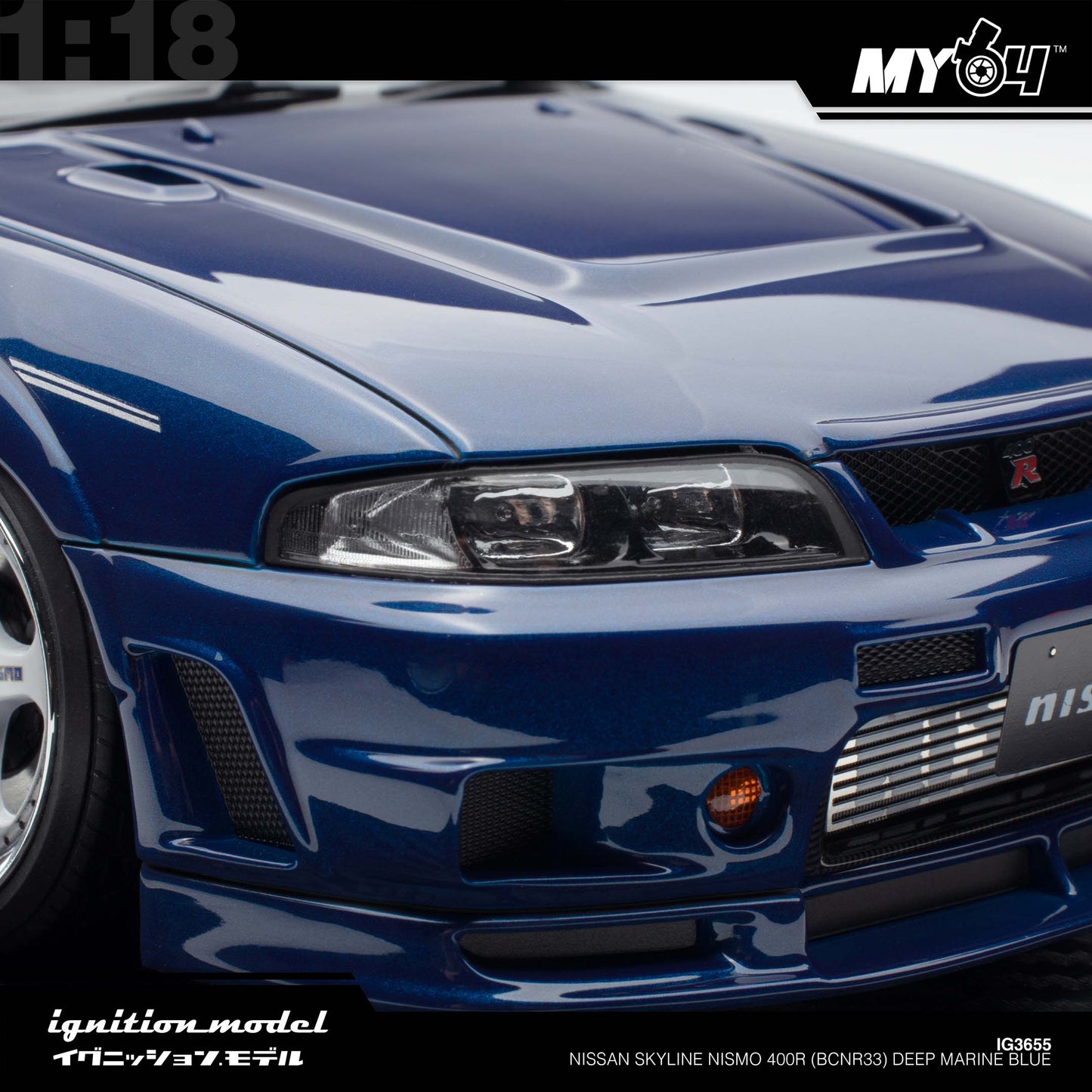 [Ignition Model] Nissan Skyline NISMO 400R (BCNR33) - Deep Marine Blue