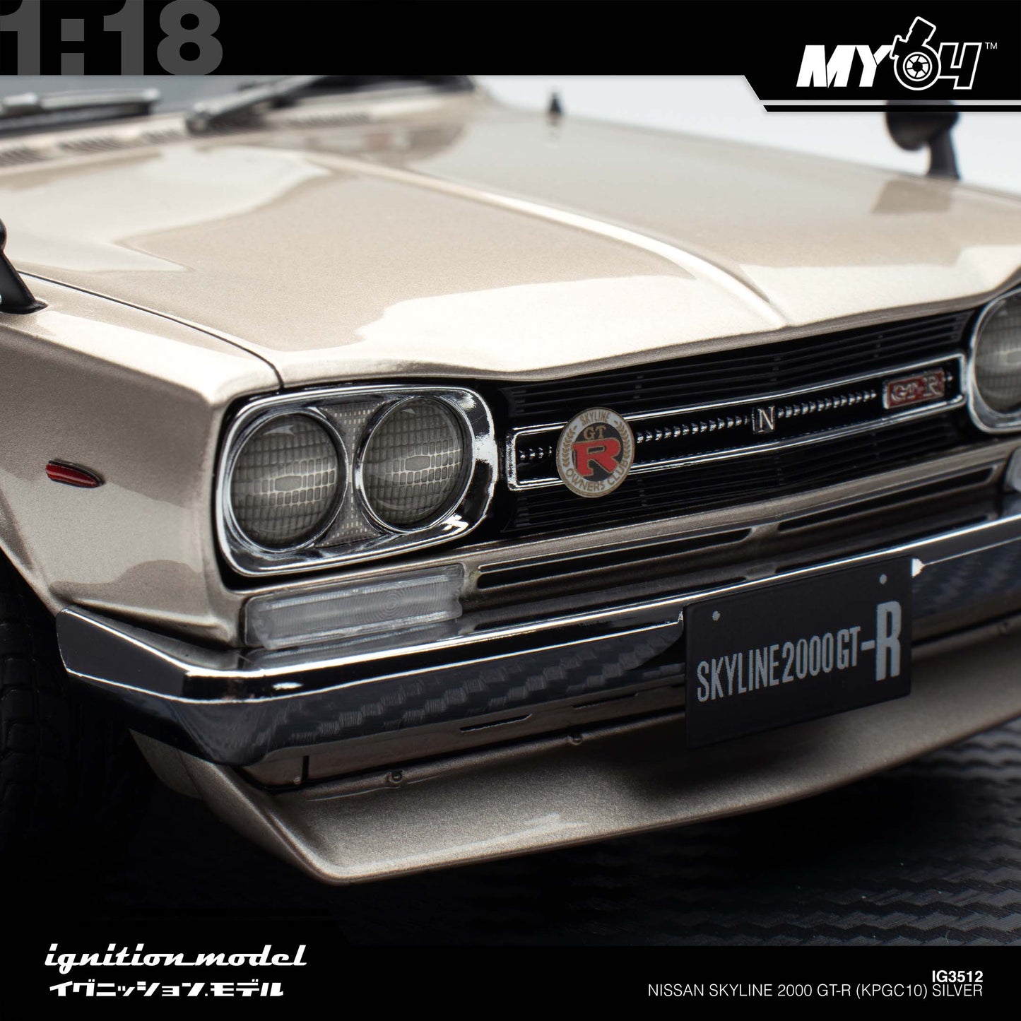 [Ignition Model] Nissan Skyline 2000 GT-R (PGC10) - Silver