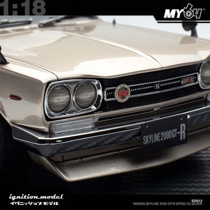 [Ignition Model] Nissan Skyline 2000 GT-R (PGC10) - Silver