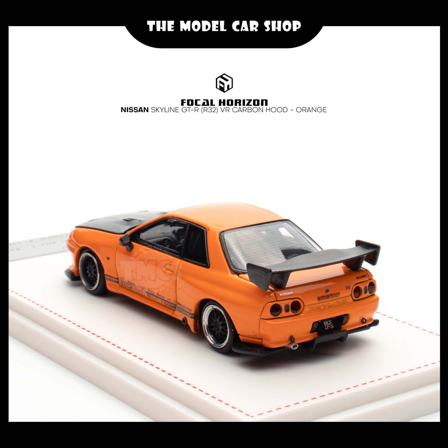 [Focal Horizon] Nissan Skyline GT-R (R32) VR Carbon Hood - Orange