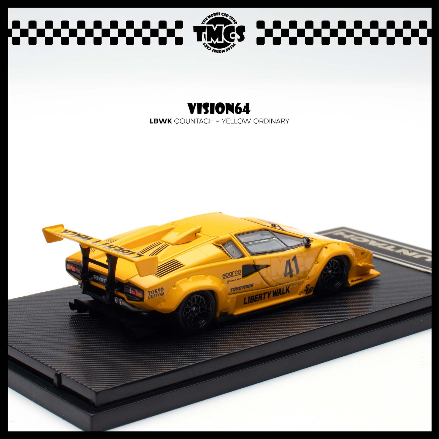[Vision] 1:64 LBWK Countach - Yellow Ordinary