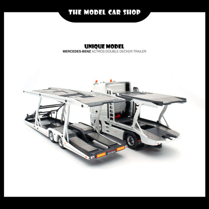 [Unique Model] Mercedes-Benz Actros Double Decker Trailer - White