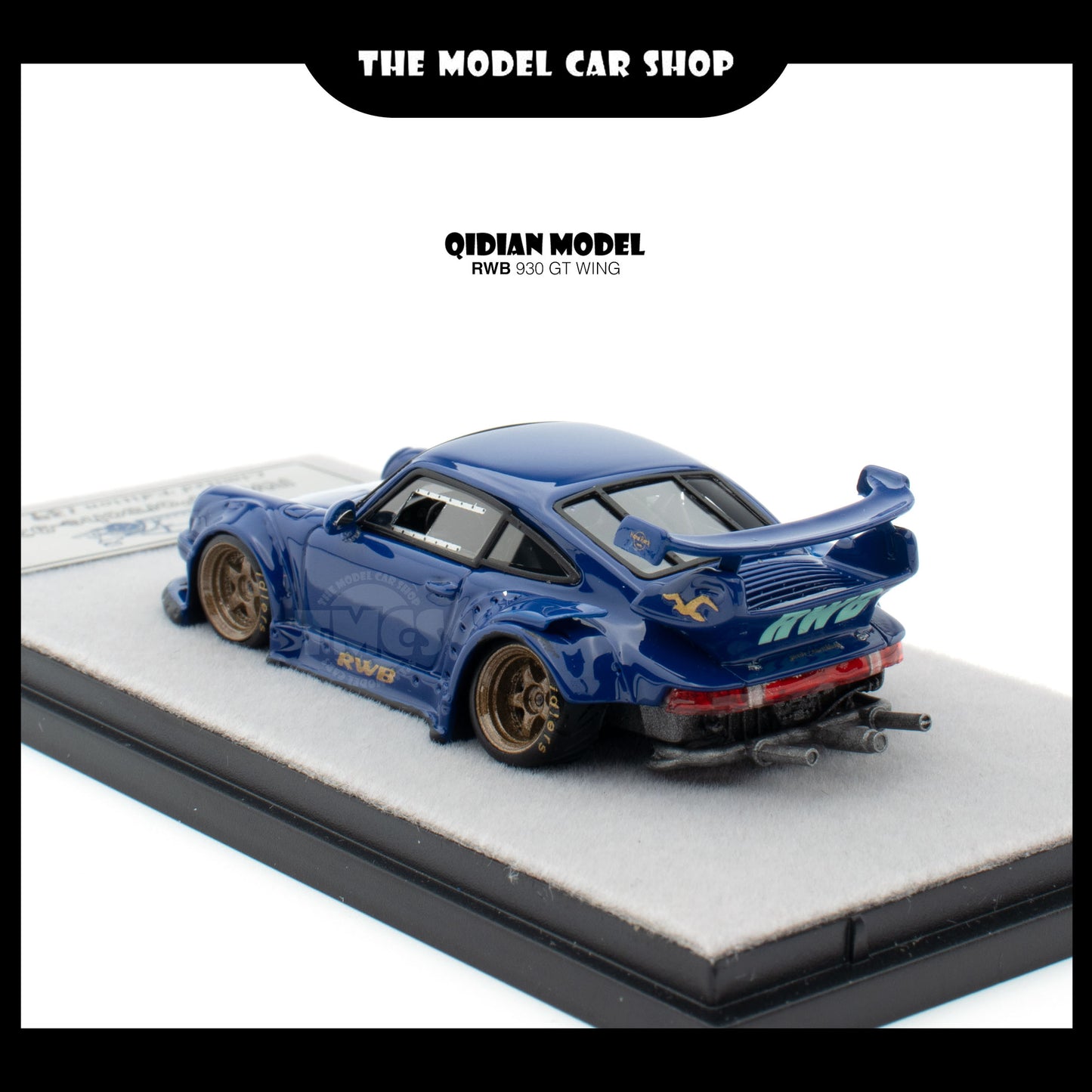 [Qi Dian] Resin RWB 930 GT Wing - Blue