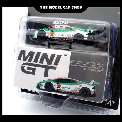 [MINI GT] Lamborghini Huracán GT3 EVO2 #87 "Bamboo Airways Lamborghini GT3"JLOC 2023 SUPER GT SERIES(Blister Packaging)