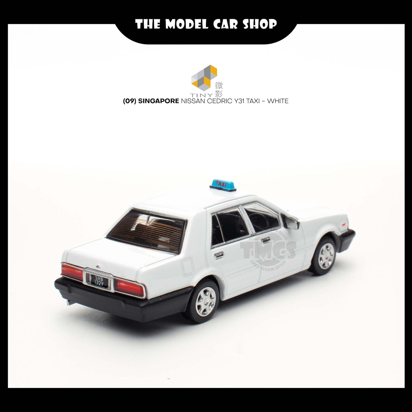 [Tiny] (09) Singapore Nissan Cedric Y31 Taxi - White