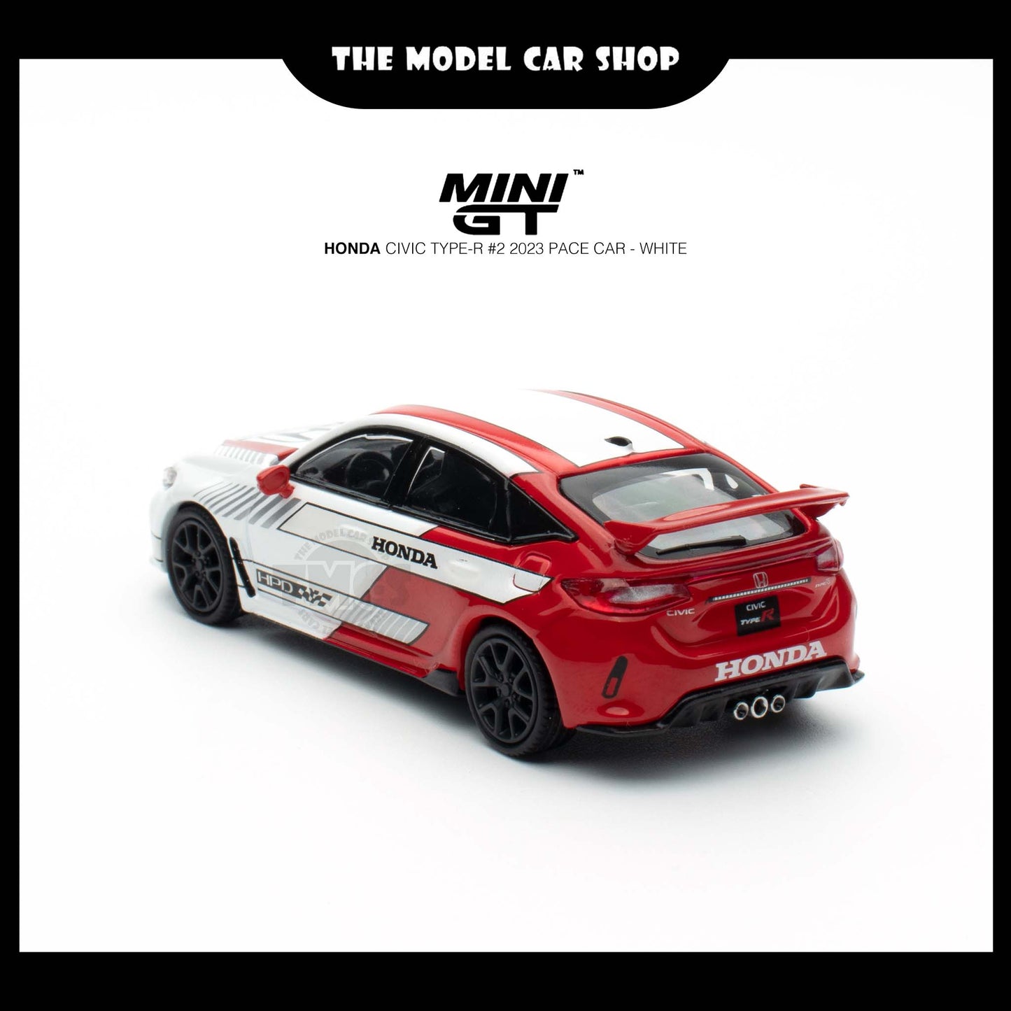 [Mini GT] Honda Civic Type R #2 2023 Pace Car - White