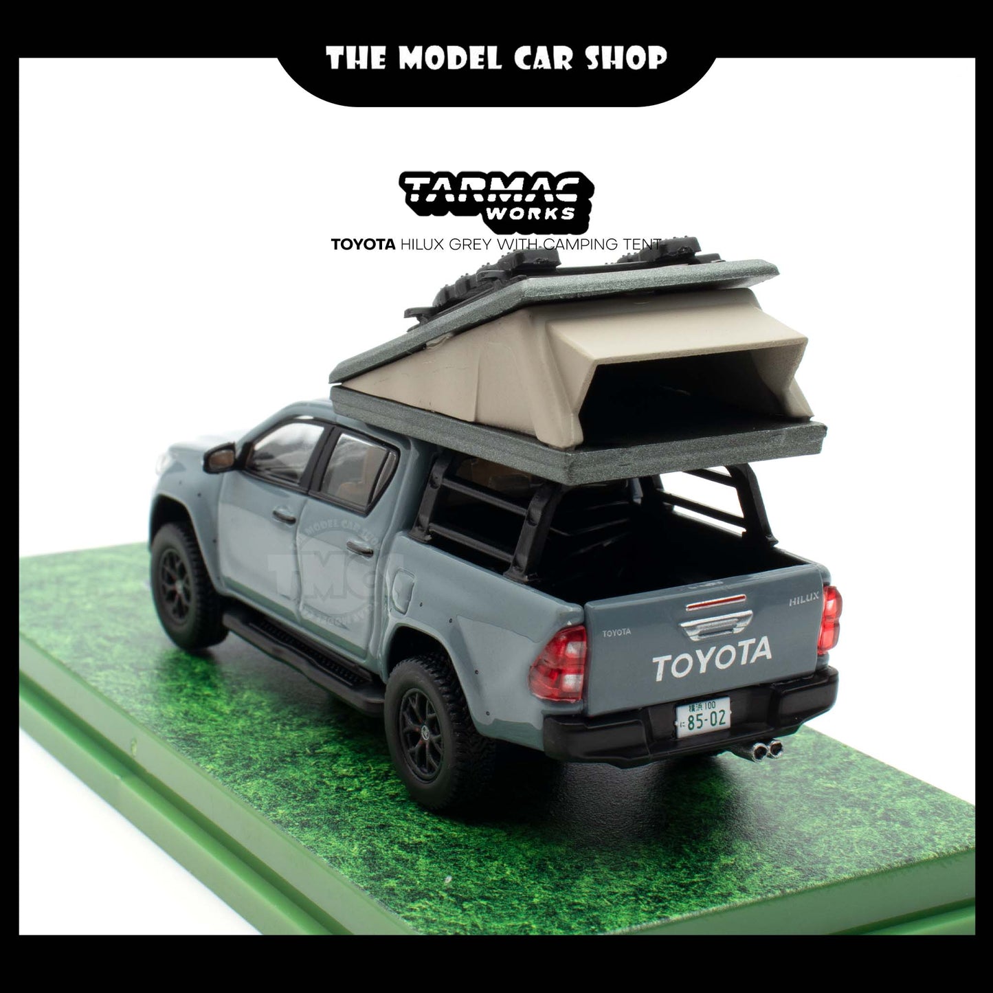 [Tarmac Works] Toyota Hilux Grey with Camping Tent