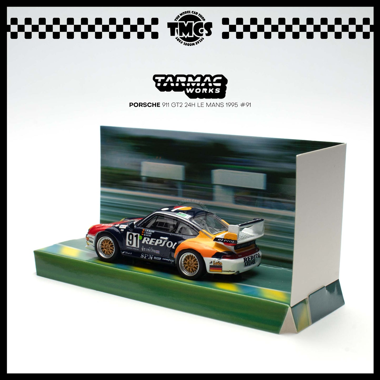 [Tarmac Works] 1:64 Porsche 911 GT2 24h LE MANS 1995 #91